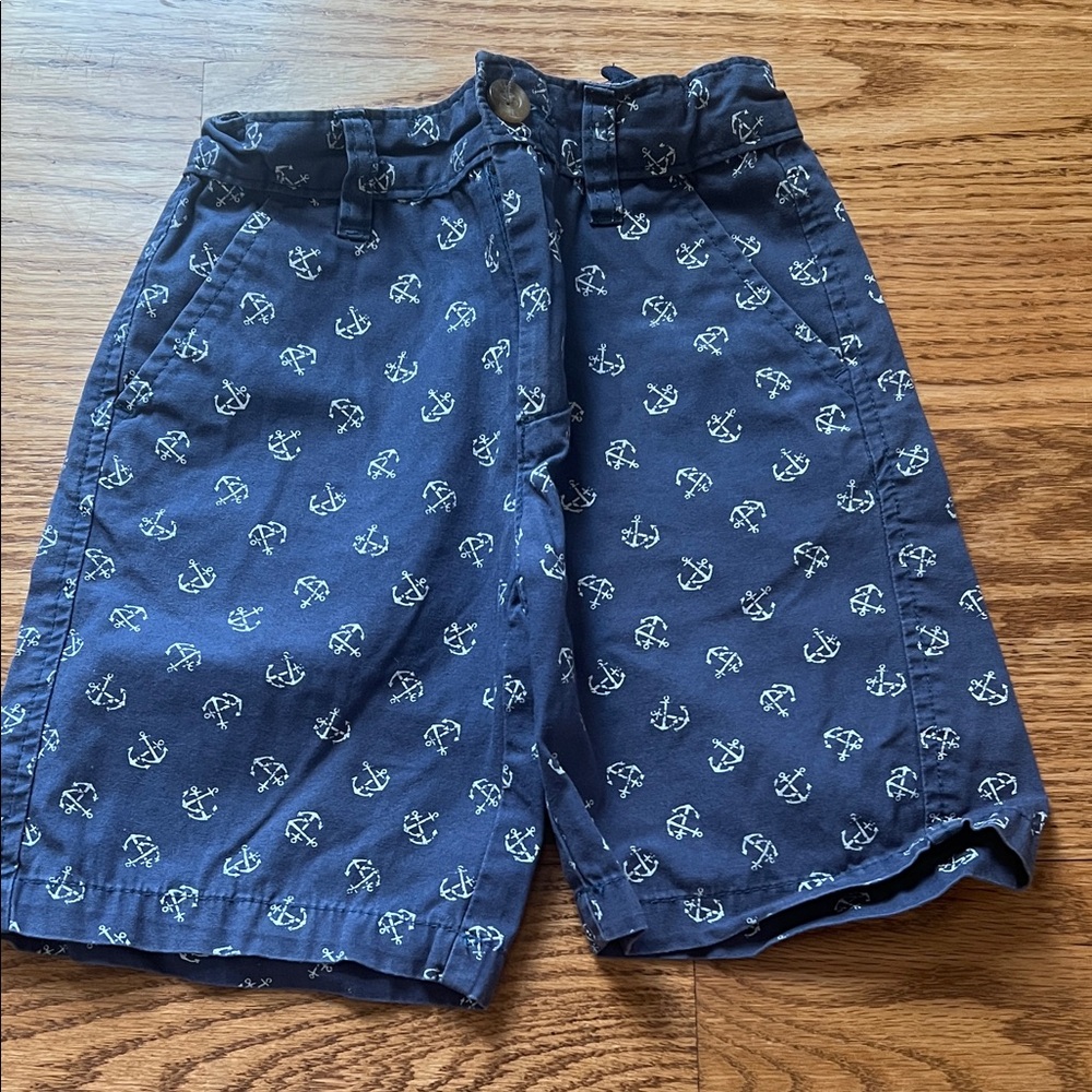 Nautica Blue Anchor Print Kids Shorts